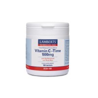 Lamberts Vitamin C Time Release 1000mg Συμπλήρωμα Διατροφής Βιταμίνη C για Τόνωση του Οργανισμού & Ενίσχυση του Ανοσοποιητικού Συστήματος, 180tabs