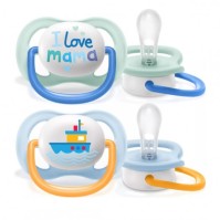 AVENT ULTRA AIR HAPPY ΠΙΠΙΛΑ ΣΙΛΙΚΟΝΗΣ I LOVE MAMA BLUE 0-6M