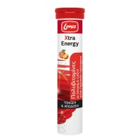 Lanes Xtra Energy Πολυβιταμίνες με Ginseng & CoQ 10 Γεύση Πορτοκάλι 20 Αναβράζουσες Ταμπλέτες