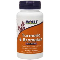 Now Foods Turmeric & Bromelain Συμπλήρωμα με Κουρκουμά & Βρωμελαΐνη 90 Veg Capsules
