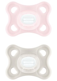 Mam Πιπίλα Comfort SkinSoft 100% Σιλικόνη 3-12 Μηνών Ρόζ-Μπέζ 2τμχ