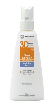 Frezyderm Sun Screen Spray-Anti-Seb SPF 30 Αντηλιακό Γαλάκτωμα Προσώπου & Σώματος σε Spray για Λιπαρό ή Κανονικό Δέρμα με Τάση Ακμής, 150ml