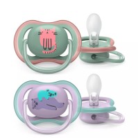 Philips Avent Ορθοδοντικές Πιπίλες Σιλικόνης για 6-18 μηνών Air με Θήκη 2τμχ SCF085/18
