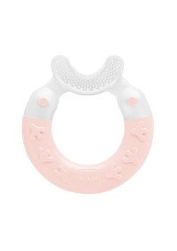 Mam Bite & Brush Πολυκρίκος Καθαρισμού Δοντιών από Σιλικόνη 560G για 3+ μηνών, Ροζ