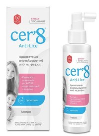 Vican Cer8 Anti-Lice Prevent Spray 150ml Άοσμη & Αποτελεσματική 24ωρη Προστασία Από τις Ψείρες