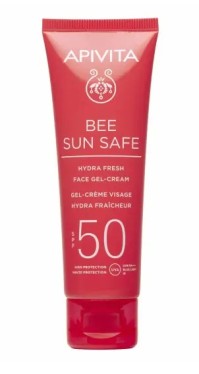 Apivita Bee Sun Safe Hydra Fresh Tinted Face Cream SPF50 Ενυδατική Αντηλιακή Gel Κρέμα Προσώπου Με Χρώμα Ελαφριάς Υφής 50ml
