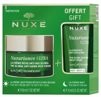 Nuxe Nuxuriance Ultra Promo The Global Anti-Aging Rich Cream Πακέτο Αντιγήρανσης με Κρέμα Ημέρας για Ξηρές/Πολύ Ξηρές Επιδερμίδες, 50ml &  Κρέμα Νυκτός, 15ml, 1σετ