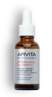 Apivita Bee Tech Concentrates C15 Propolis Correct – Αντιρυτιδικός & Αντιοξειδωτικός Ορός Λάμψης, 30ml