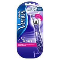 Gillette Venus Swirl Γυναικεία Ξυριστική Μηχανή με Τεχνολογία Flexball, 1 μηχανή & 1 ανταλλακτικό