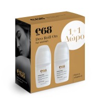 e68 DEO Roll-On Sensitive Woman 48H – Απαλό Αποσμητικό για Ευαίσθητο Δέρμα  50ml(1+1 Δώρο)