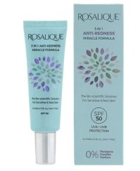 Rosalique 3 in 1 Anti-Redness Miracle Formula, Κρέμα Κάλυψης Ευαίσθητα & με Ερυθρότητα Δέρματα, 30ml