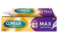 Corega Max Hold+Seal Στερεωτική Κρέμα Τεχνητής Οδοντοστοιχίας για Προστασία από την Εισχώρηση Τροφών, 40gr