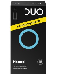 Duo Natural Προφυλακτικά Κανονικά & Διαχρονικά για Φυσική Απόλαυση, 18τμχ