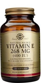 Solgar Vitamin E 268mg 400IU Συμπλήρωμα Διατροφής Βιταμίνης Ε, 100 Μαλακές Κάψουλες