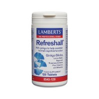 Lamberts Refreshall Σύμπλεγμα Gingko, Βάλσαμο λεμονιού, Φασκόμηλο και Δεντρολίβανο για την Ενίσχυση της Μνήμης, 120 Tabs