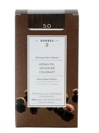 Korres Argan Oil Advanced Colorant Βαφή Μαλλιών 5.0 Καστανό Ανοιχτό 50ml