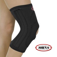 Johns Jumpers Επιγονατίδα με Ενίσχυση + Τρύπα + Σπιράλ Ελάσματα Neoprene Μαύρο Large 120134