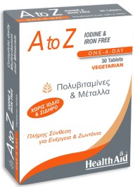 Health Aid A To Z Iodine & Iron Free 30 ταμπλέτες