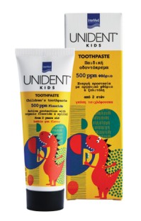 Intermed Unident Kids Οδοντόκρεμα  50ml 500 ppm με Γεύση Τσιχλόφουσκα για 2+ χρονών