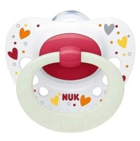 Nuk Signature Night Πιπίλα Σιλικόνης Γαλάζιο 0-6m 1τμχ