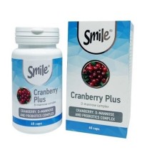AM HEALTH Smile Cranberry Plus Διατήρηση της υγιούς φυσιολογικής χλωρίδας κατά την διάρκεια και μετά την λήψη αντιβιοτικής θεραπείας 60caps