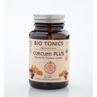 BIO TONICS CURCUMI PLUS Ο συνδυασμός του κουρκουμά με το μαύρο πιπέρι αποτελεί ισχυρό όπλο για την υγεία του οργανισμού. 30 CAPS