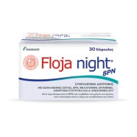 Italfarmaco Floja Night 8PN Συμπλήρωμα Διατροφής Που Συμβάλλει Στη Μείωση Του Άγχους & Στην Βελτώση Του Ύπνου 30 Κάψουλες