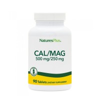 Natures Plus Cal/Mag 500/250mg Συμπλήρωμα με Μαγνήσιο & Ασβέστιο για την Υγεία των Οστών 90 Ταμπλέτες