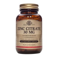 Solgar Zinc Citrate 30mg Συμπλήρωμα Διατροφής με Ψευδάργυρο σε Κιτρική Μορφή για την Καλή Υγεία του Δέρματος, των Μαλλιών, των Νυχιών & του Εγκεφάλου με Αντιοξειδωτική Δράση 100 Φυτικές Κάψουλες