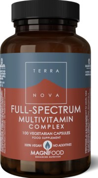 TerraNova Full-Spectrum Multivitamins Μοναδική Πολυβιταμίνη Ενισχυμένη με Υπερτροφές, 100caps