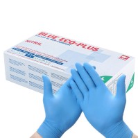 Γάντια Νιτριλίου Μπλε Χωρίς Πούδρα Large (Πακ 100 Τεμ) Blue Eco-Plus