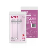 Μάσκα Προστασίας I-TEC medical BFE 98% PFE 95% 3ply Μιας Χρήσης Ροζ (10 τεμάχια)