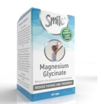 SMILE MAGNESIUM GLYCINATE περιέχει μαγνήσιο στη μορφή του Γλυκινικού Μαγνησίου  60caps
