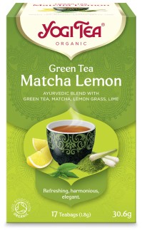 Yogi Tea Green Tea Matcha Lemon Βιολογικό Τσάι με Αντιοξειδωτική Δράση 17 Φακελάκια 30.6g