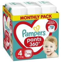 Pampers Pants Πάνες Βρακάκι Νο 4 Monthly Pack (9-15kg) 1x176τμχ