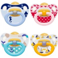Nuk Classic Happy Kids Ορθοδοντική Πιπίλα Καουτσούκ με Κρίκο 6-18m  1τμχ