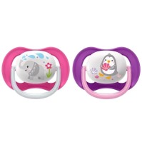 Philips Avent Πιπίλα Σιλικόνης Ultra Air Animal 6-18m (SCF080/08), 2τεμ