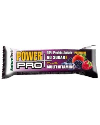 NatureTech Power Pro Plus No Sugar Μπάρα 30% Πρωτεΐνη & Γεύση Φρούτα του Δάσους 80γρ