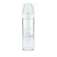 NUK NEW CLASSIC ΓΥΑΛΙΝΟ 240ML SIL. ΜΕΓ1 0-6Μ