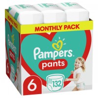 Pampers Pants Πάνες Βρακάκι No 6 Monthly Pack (14-19kg) 1x132τμχ