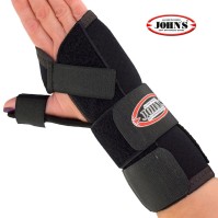 Johns Νάρθηκας Καρπού Δεξιάς Πλευράς με Αντίχειρα Neoprene σε Μαύρο Χρώμα Medium (120113)