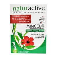 Naturactive PROMO PACK, Minceur Συμπλήρωμα Διατροφής με Πράσινο Τσάι & Ιβίσκο 15+5 ΔΩΡΟ Φακελίσκοι.