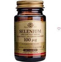 Solgar Selenium 100μg Συμπλήρωμα Διατροφής Σελήνιο Ιδανικό για Τόνωση Ανοσοποιητικού & Υπολειτουργία Θυροειδούς - Υγεία Μαλλιών & Νυχιών, 100tabs