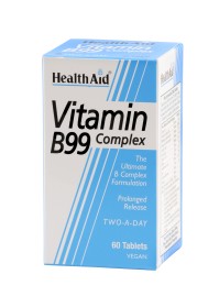 Health Aid Vegan B99 Complex Prolonged Release Συμπλήρωμα Διατροφής με Ενισχυμένο Συνδυασμό Βιταμινών Συμπλέγματος Β  60 Ταμπλέτες Βραδείας Αποδέσμευσης