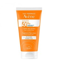 Avene Eau Thermale Cream Sans Parfum SPF50+ Αντιηλιακή Κρέμα Προσώπου Χωρίς Άρωμα για Ξήρο Ευαίσθητο Δέρμα 50ml