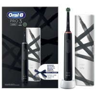 Oral-B Pro 3 3500 Design Edition Black Επαναφορτιζόμενη Ηλεκτρική Οδοντόβουρτσα & Θήκη Ταξιδίου, 1τεμ.