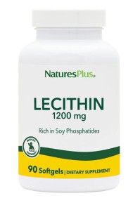 Natures Plus Lecithin 1200mg, Συμπλήρωμα Διατροφής με Λεκιθίνη Για Καύση Λίπους και Ενίσχυση του Καρδιαγγειακού Συστήματος, 90 Κάψουλες