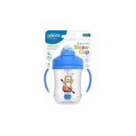 Dr. Browns Babys First Straw Cup Κύπελλο με καλαμάκι & λαβές Μπλέ χρώμα (91012) Για 6+ Μηνών 270ml