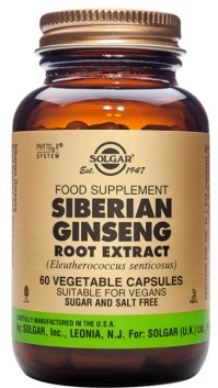 Solgar Siberian Ginseng Root Extract Συμπλήρωμα Διατροφής με Σιβηριανό Τζίνσενγκ 60veg.caps