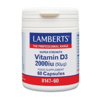 Lamberts Vitamin D3 2000iu Συμπλήρωμα Διατροφής Βιταμίνης D3, 60caps